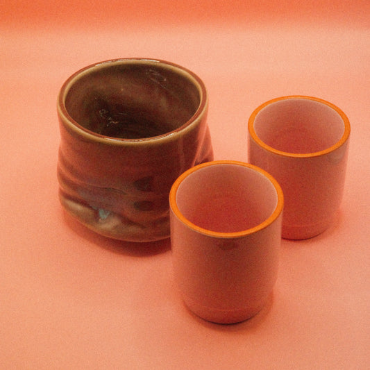 Mauve Double Shot Moka/Mug Set