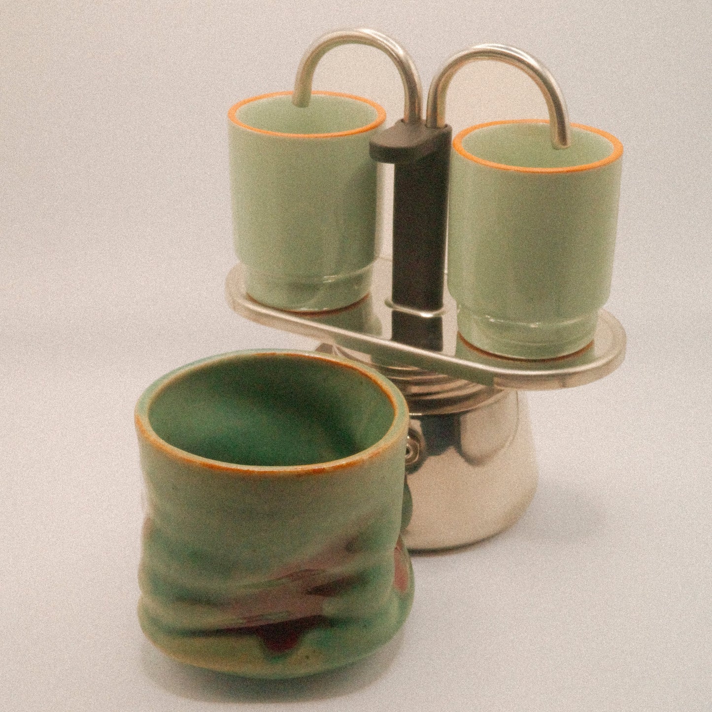 Jade Double Shot Moka/Mug Set