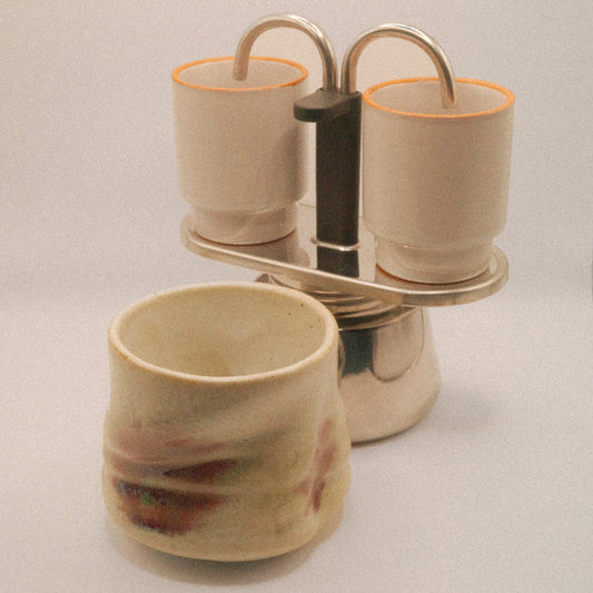 Oatmeal Double Shot Moka/Mug Set